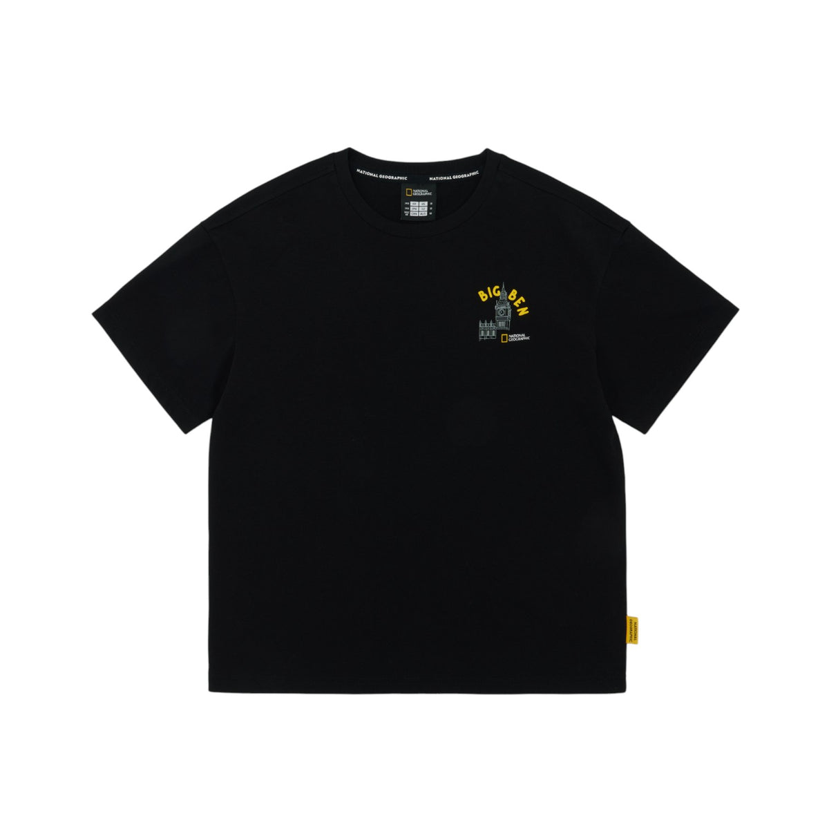 Kids Travel Big Ben Graphic T-Shirt- Carbon Black