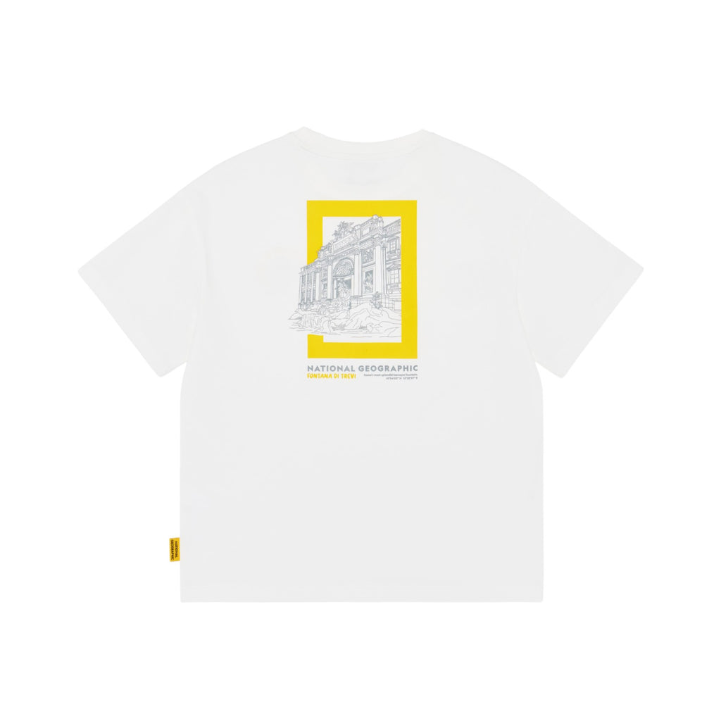 Kids Travel Fontana Di Trevi Graphic T-Shirt- White