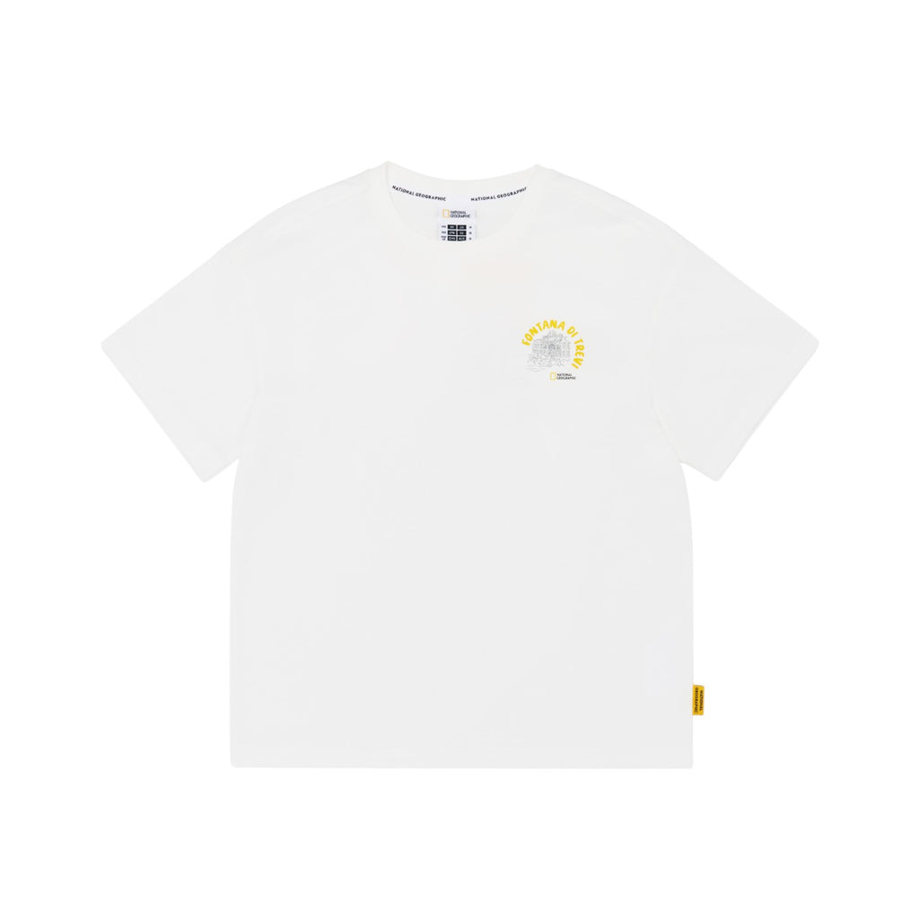 Kids Travel Fontana Di Trevi Graphic T-Shirt- White