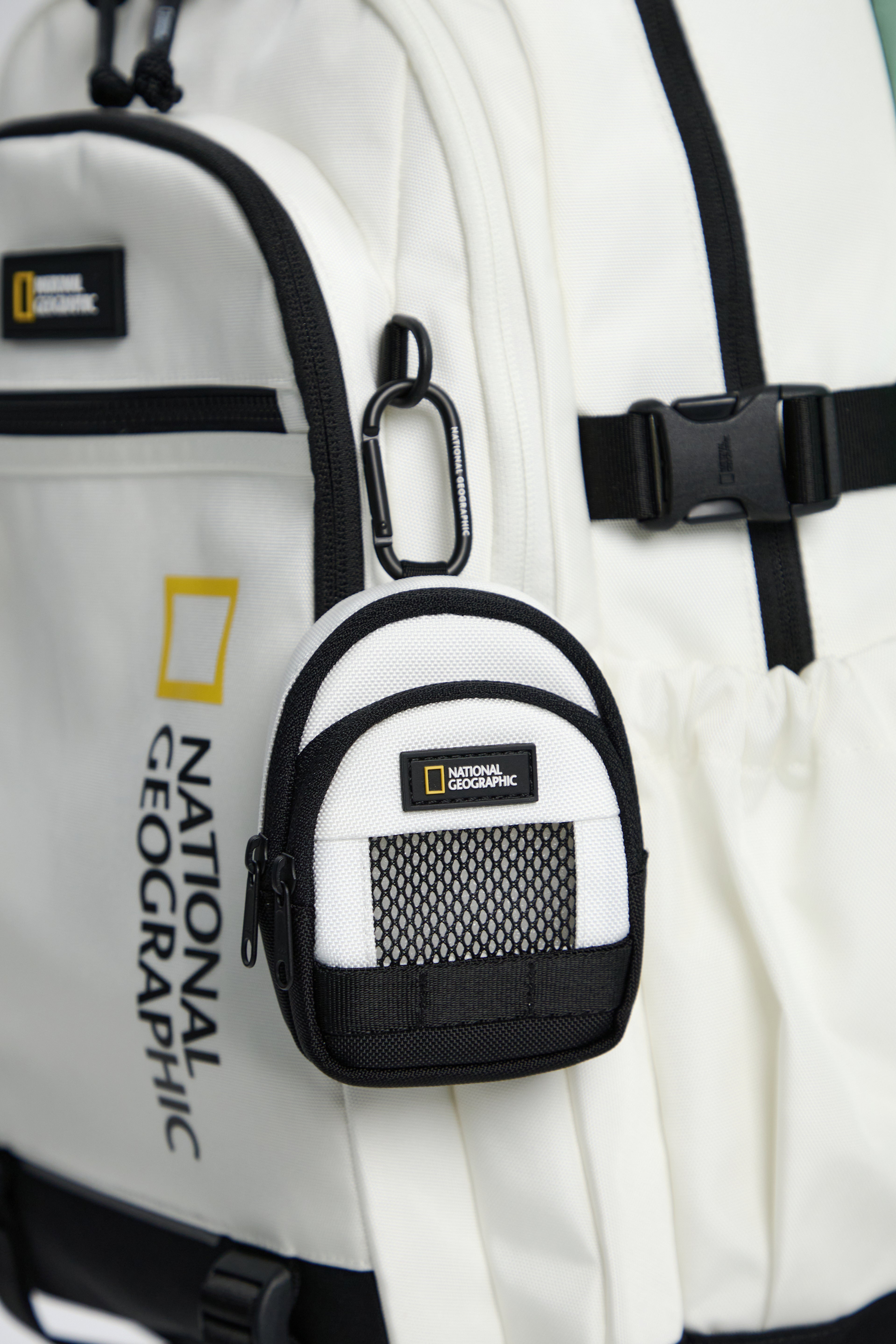 Mesh Backpack Pouch- White
