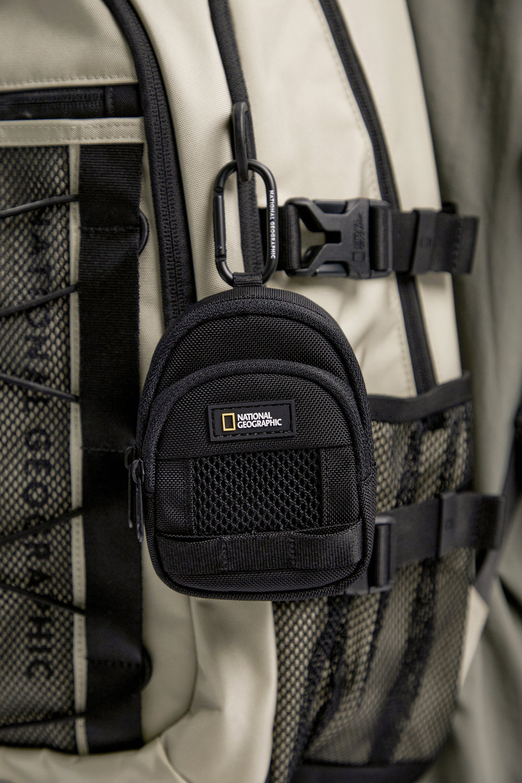 Mesh Backpack Pouch- Black