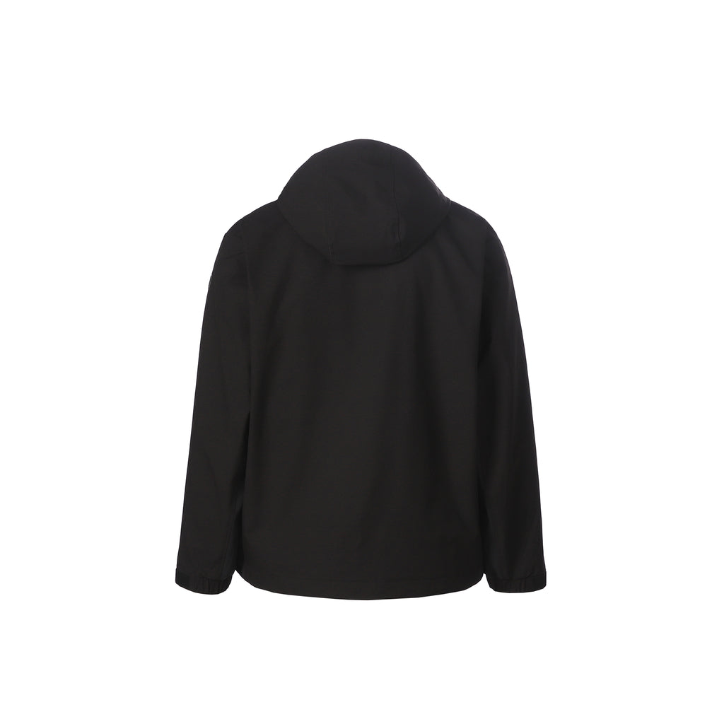 Unisex Two-Layer Color-Block Hooded Windbreaker
