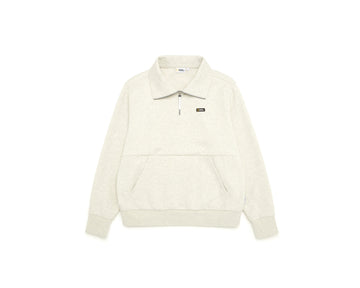 W' Manatee Collar Variation Half Zip-Up Sweatshirt