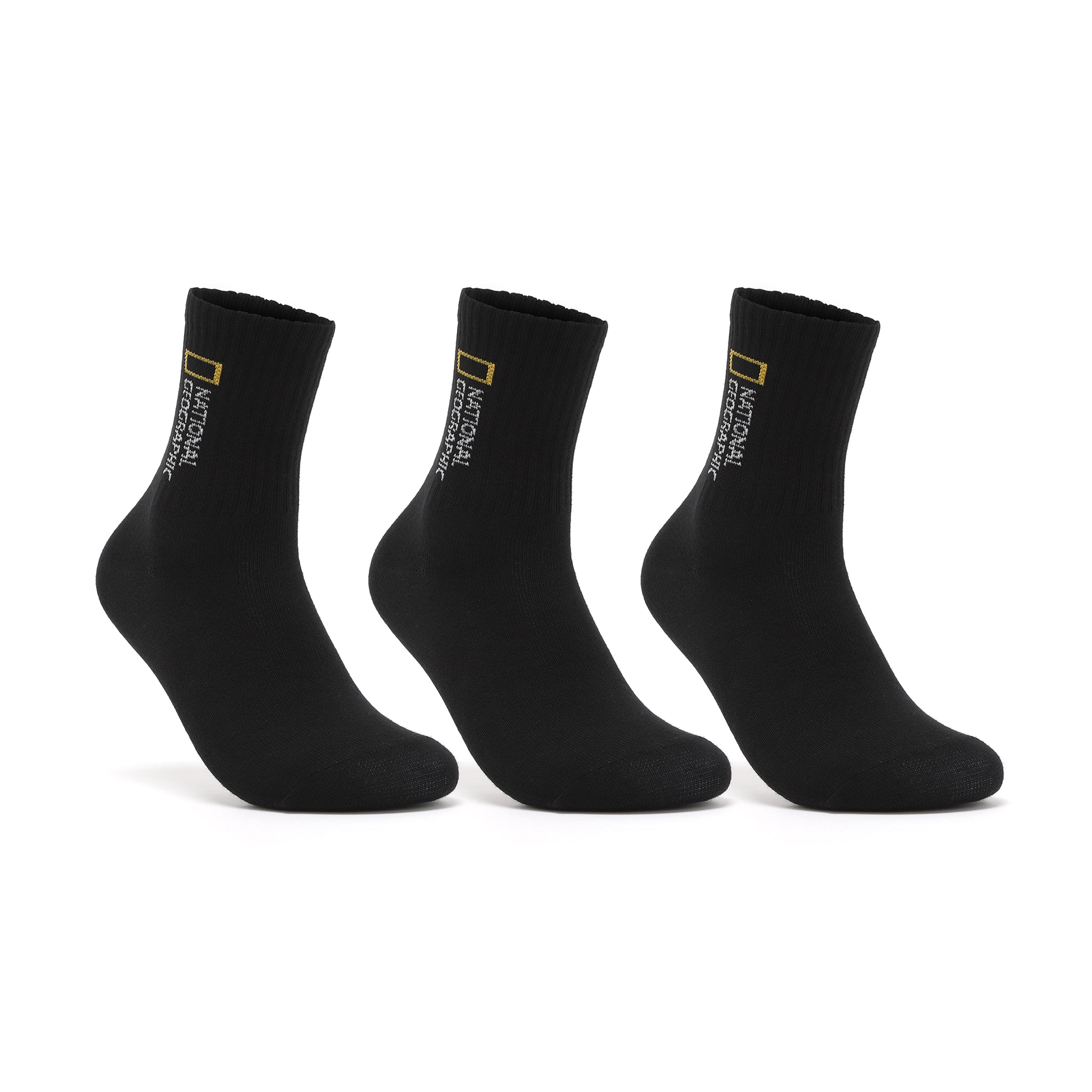 Unisex 3 Pack Mid-Length Socks