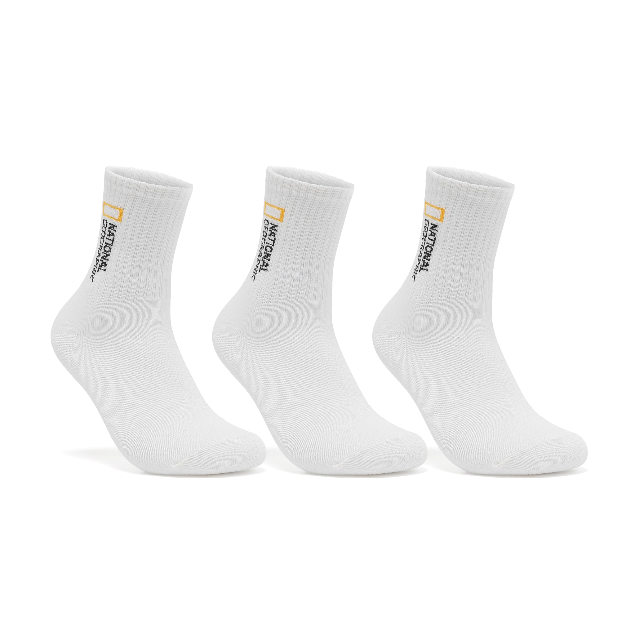 Unisex 3 Pack Mid-Length Socks