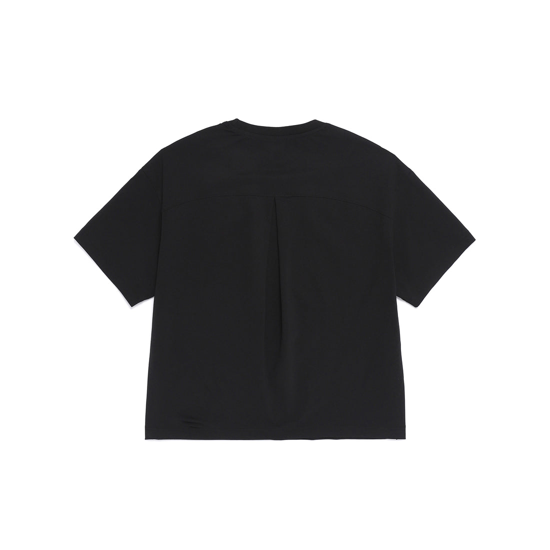 Women's Frozen Air Semi-Cropped Short Sleeve Semi-Overfit T-Shirt - Black