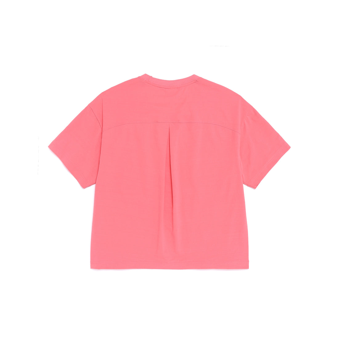 Women's Frozen Air Semi-Cropped Short Sleeve Semi-Overfit T-Shirt - Coral Pink