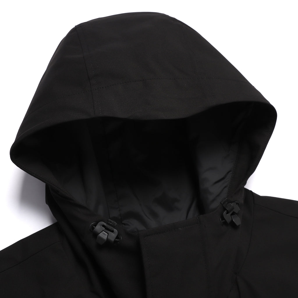 Unisex Two-Layer Color-Block Hooded Windbreaker