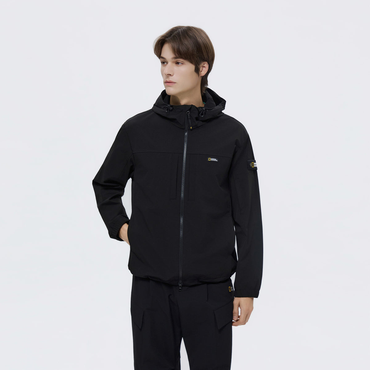 Unisex Archelon Woven Stretch Hooded Full Zip-Up Jacket