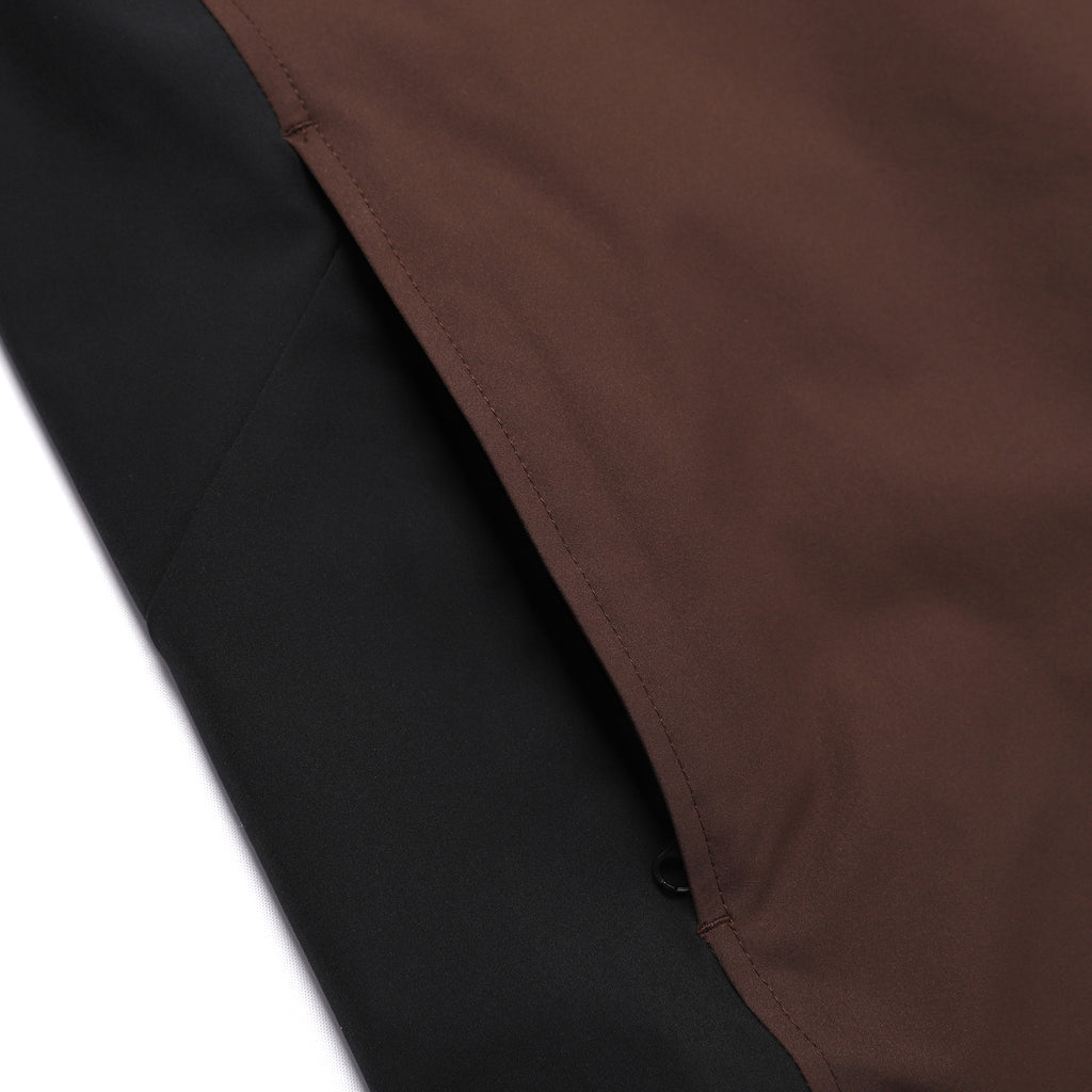 Unisex Two-Layer Color-Block Hooded Windbreaker