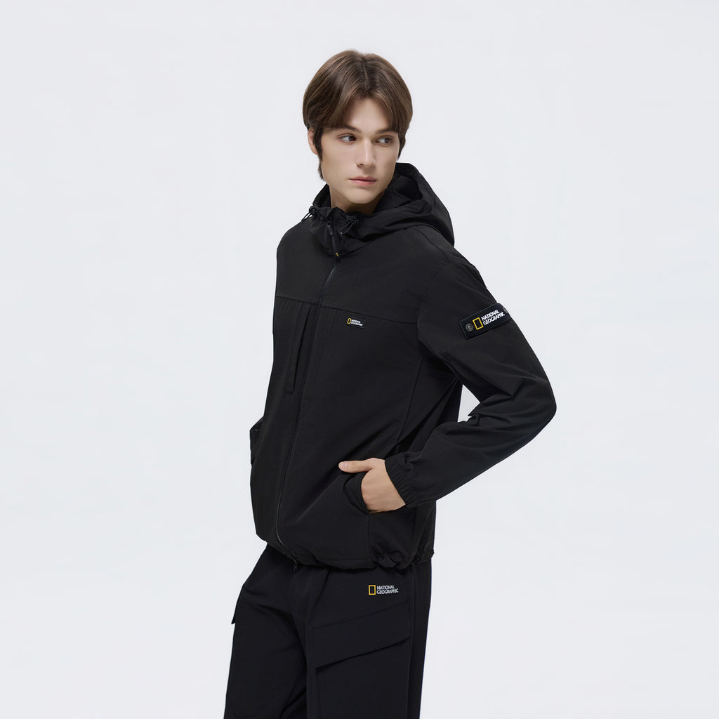 Unisex Archelon Woven Stretch Hooded Full Zip-Up Jacket