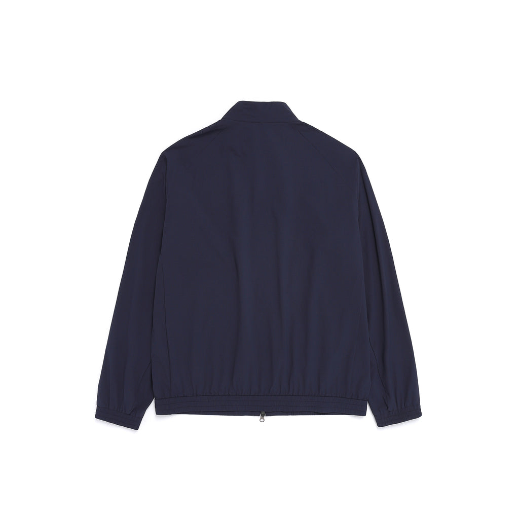 Unisex Seersucker Stand Collar Zip-Up Jacket