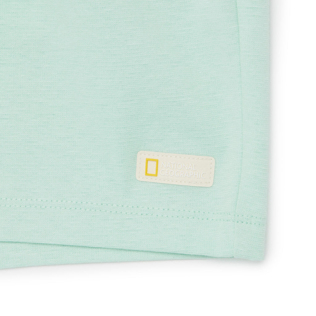 Kids Girl Half Zip-Up Collar Top & Shorts Set