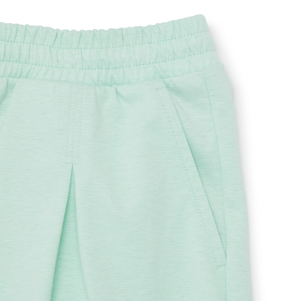 Kids Girl Half Zip-Up Collar Top & Shorts Set