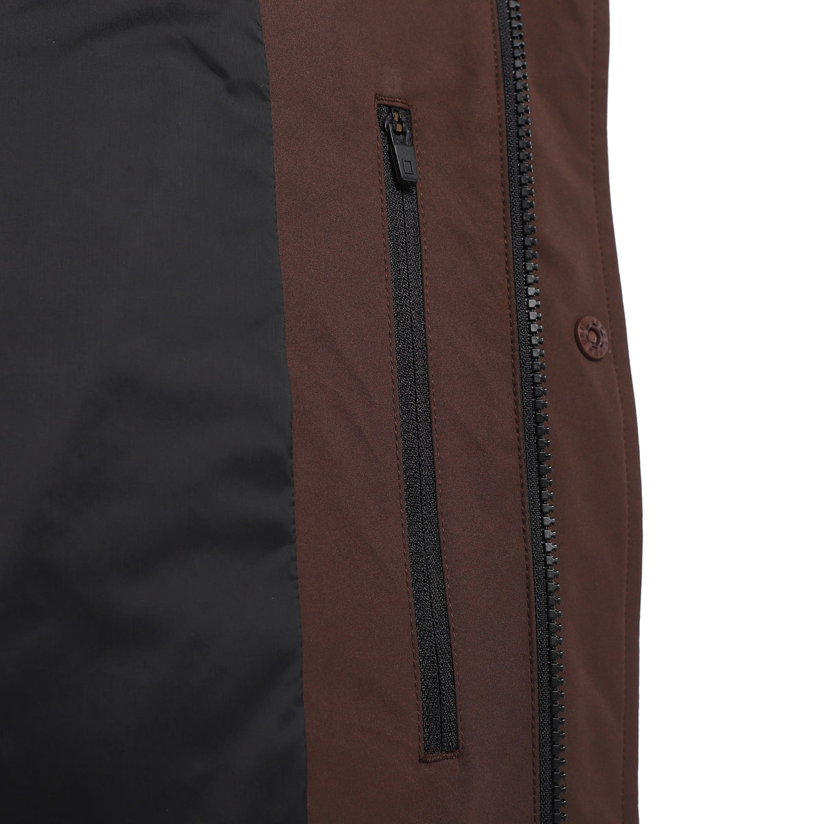 Unisex Two-Layer Color-Block Hooded Windbreaker