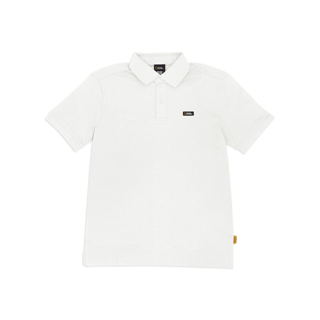 Unisex Pique Poloshirt W/ Small Logo- White