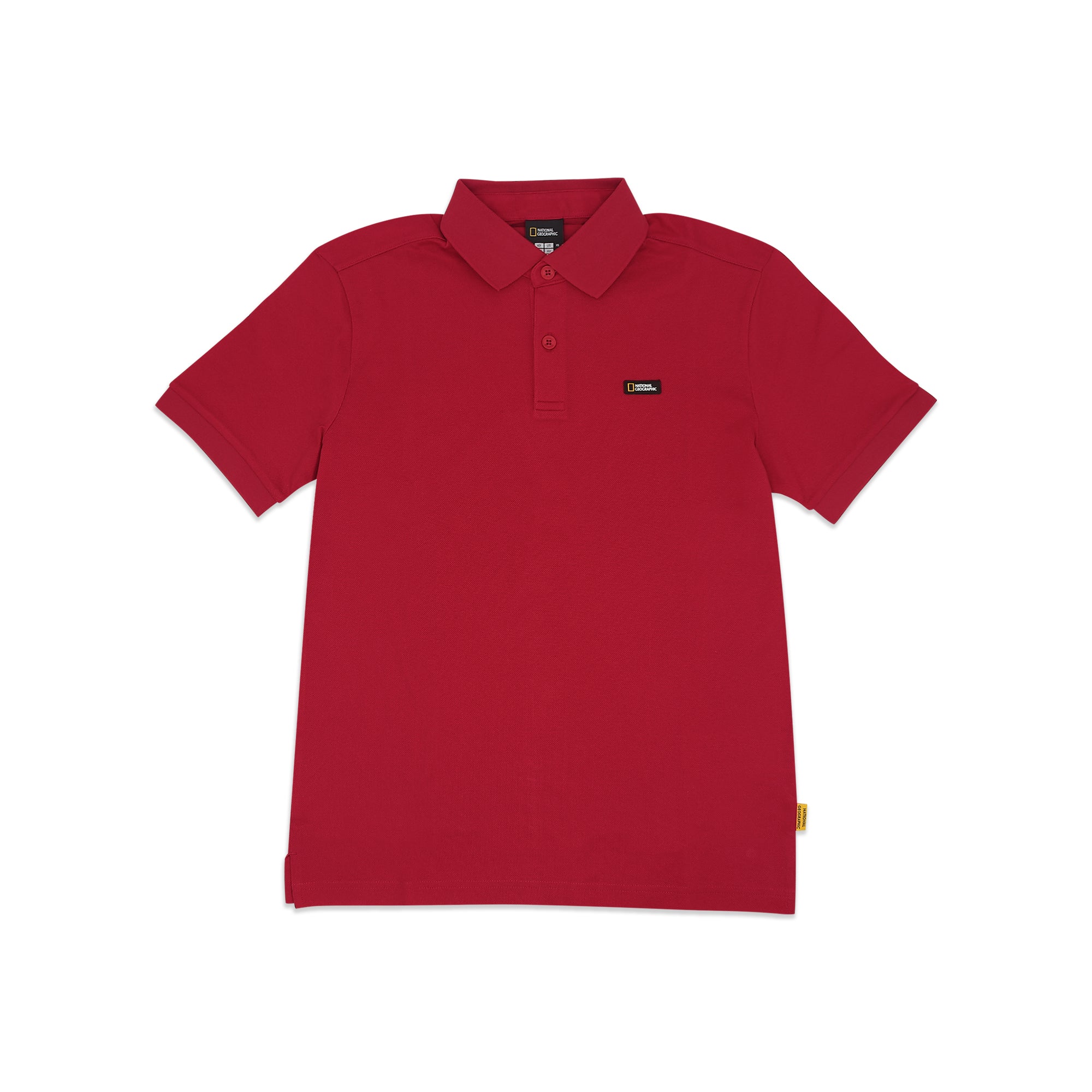 UNISEX PIQUE POLOSHIRT W/ SMALL LOGO- BURGUNDY