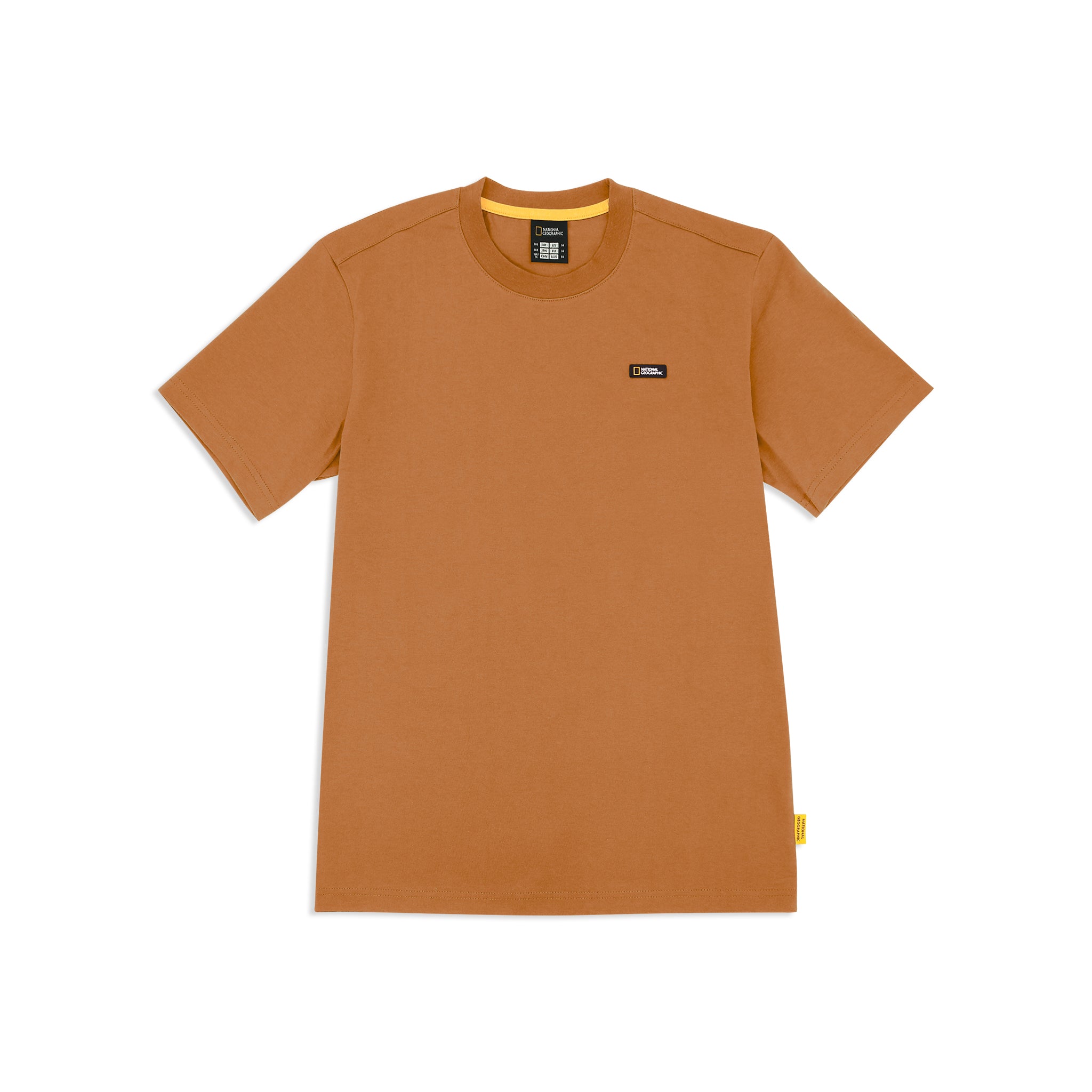 KIDS BASIC T-SHIRT W/ SMALL LOGO- CAMEL