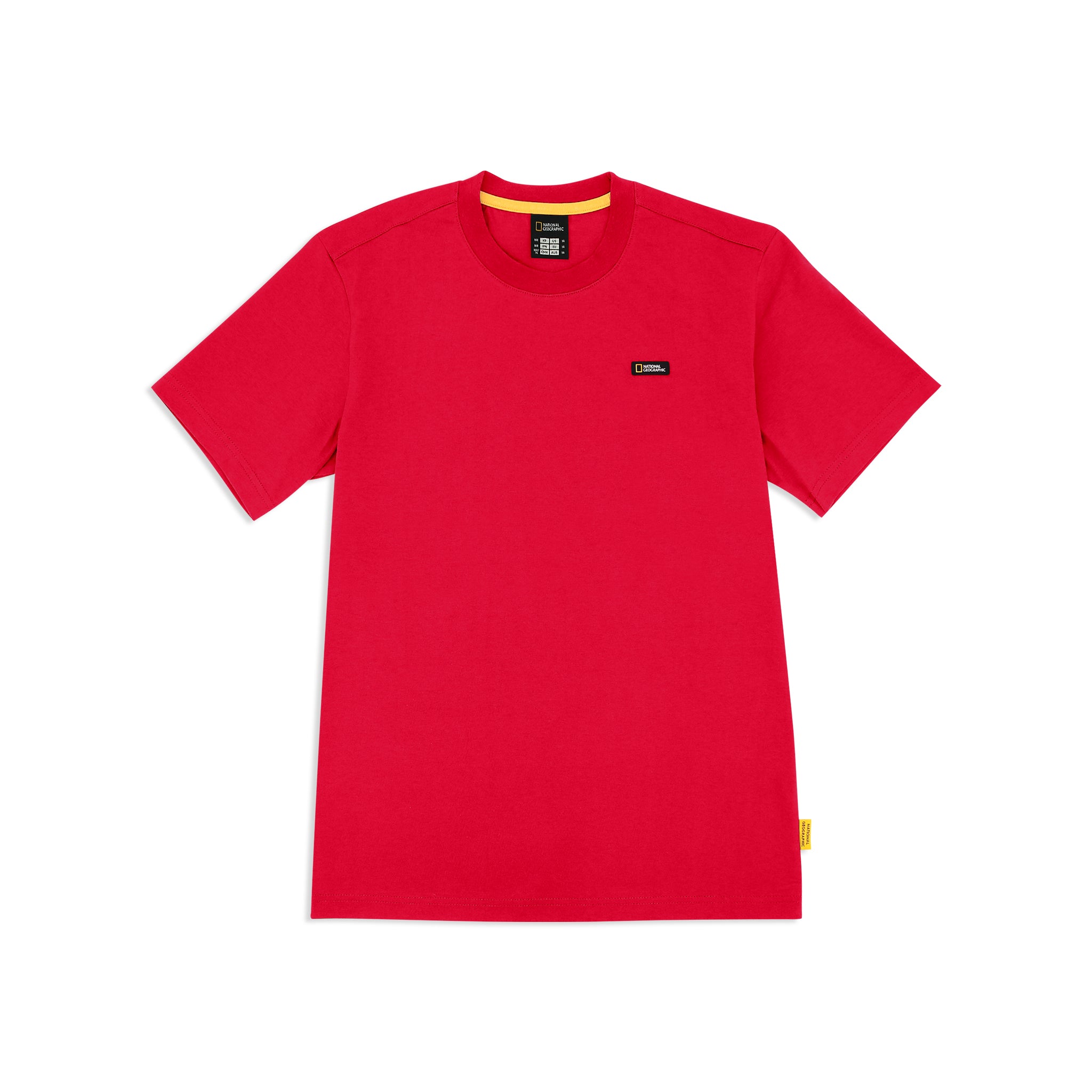 KIDS BASIC T-SHIRT W/ SMALL LOGO- AURORA RED