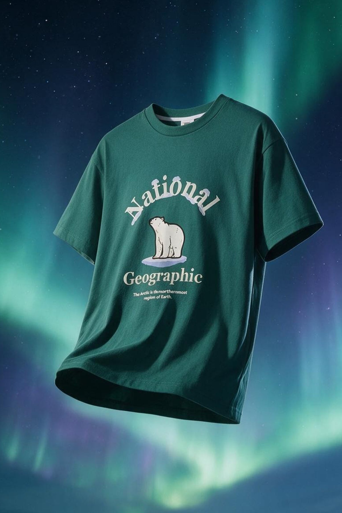 Unisex "The Arctic Polar Bear" Graphic Semi-Oversized T-shirt
