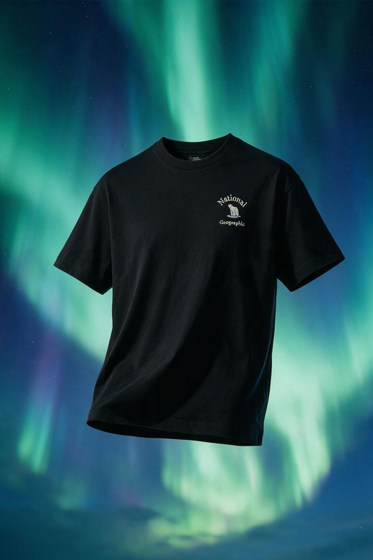 Unisex Natgeo "Polar Bear" Graphic Semi-Oversized T-shirt