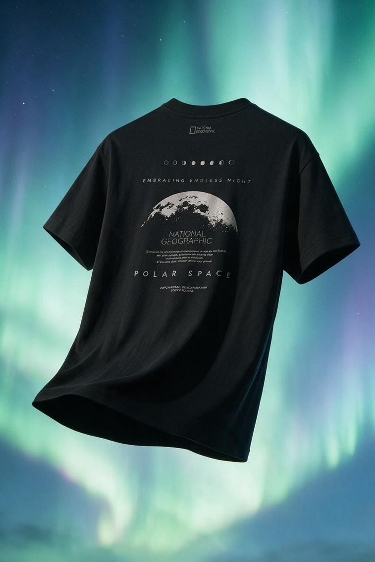 Unisex Natgeo Urban Polar Space Graphic Semi-Oversized T-shirt