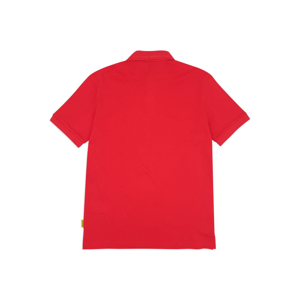 Unisex Pique Poloshirt W/ Small Logo- Aurora Red