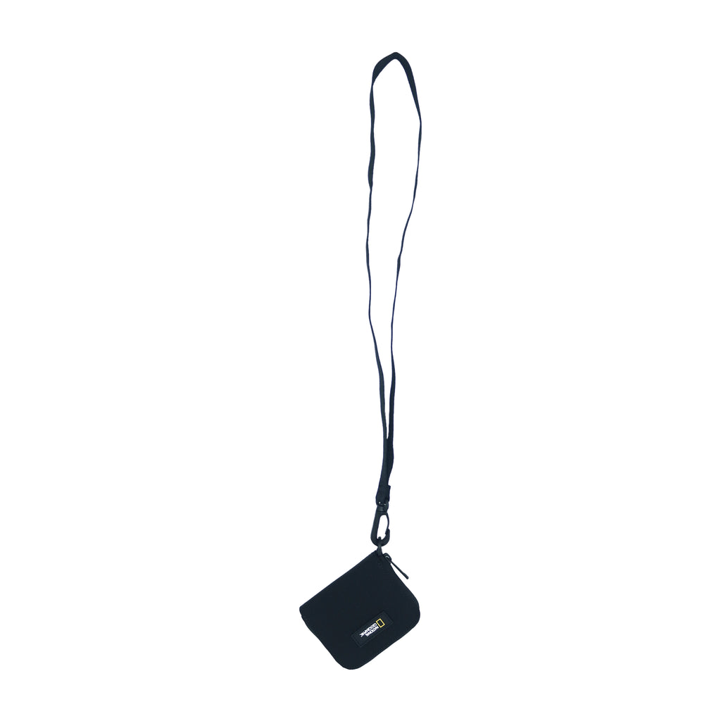Zip Half Wallet- Black