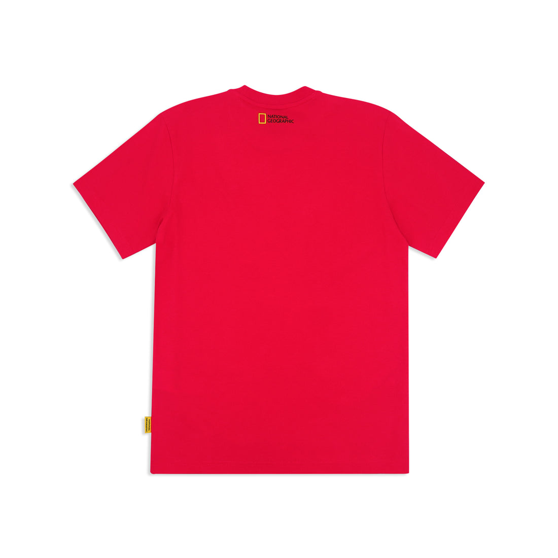 UNISEX BASIC CREW NECK T-SHIRT WITH PATCH LOGO- RED