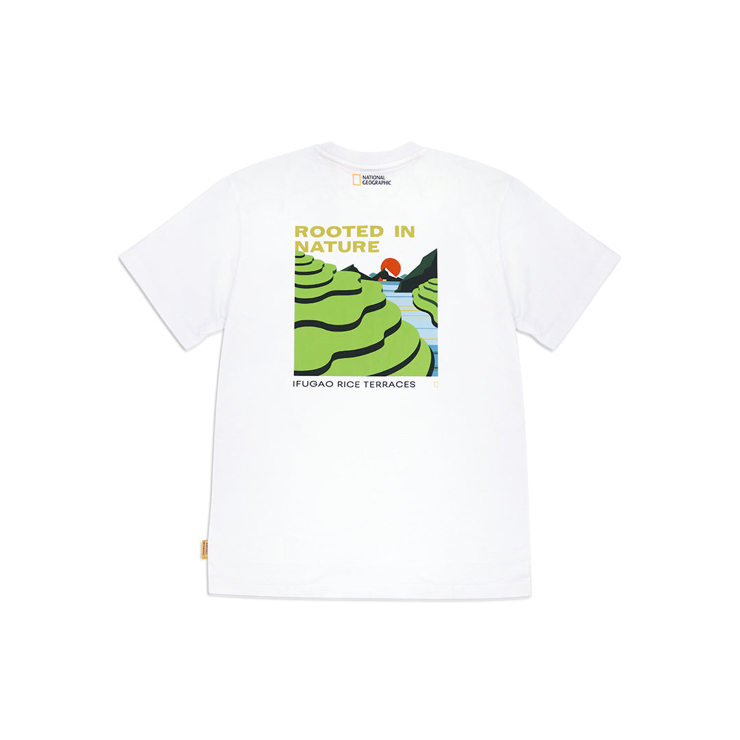 Unisex PH Exclusive Ifugao Rice Terraces Graphic T-Shirt- White