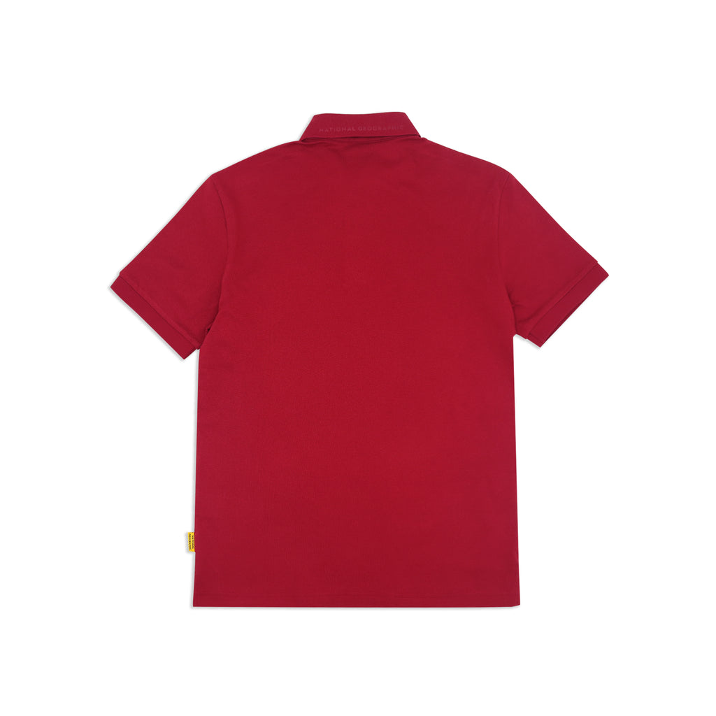 Unisex Pique Poloshirt W/ Small Logo- Burgundy