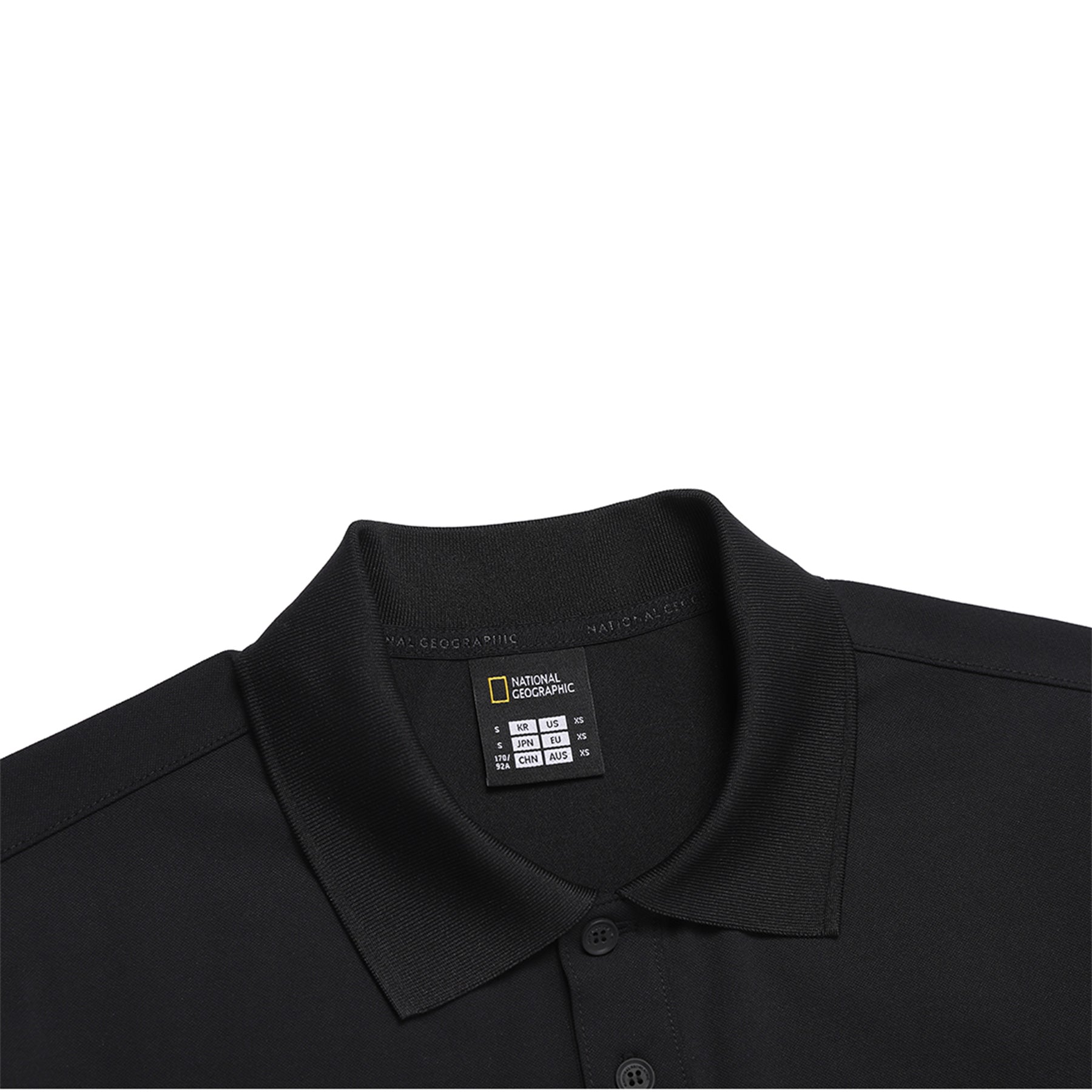 Unisex Caridi Pique Collared T-Shirt - Black