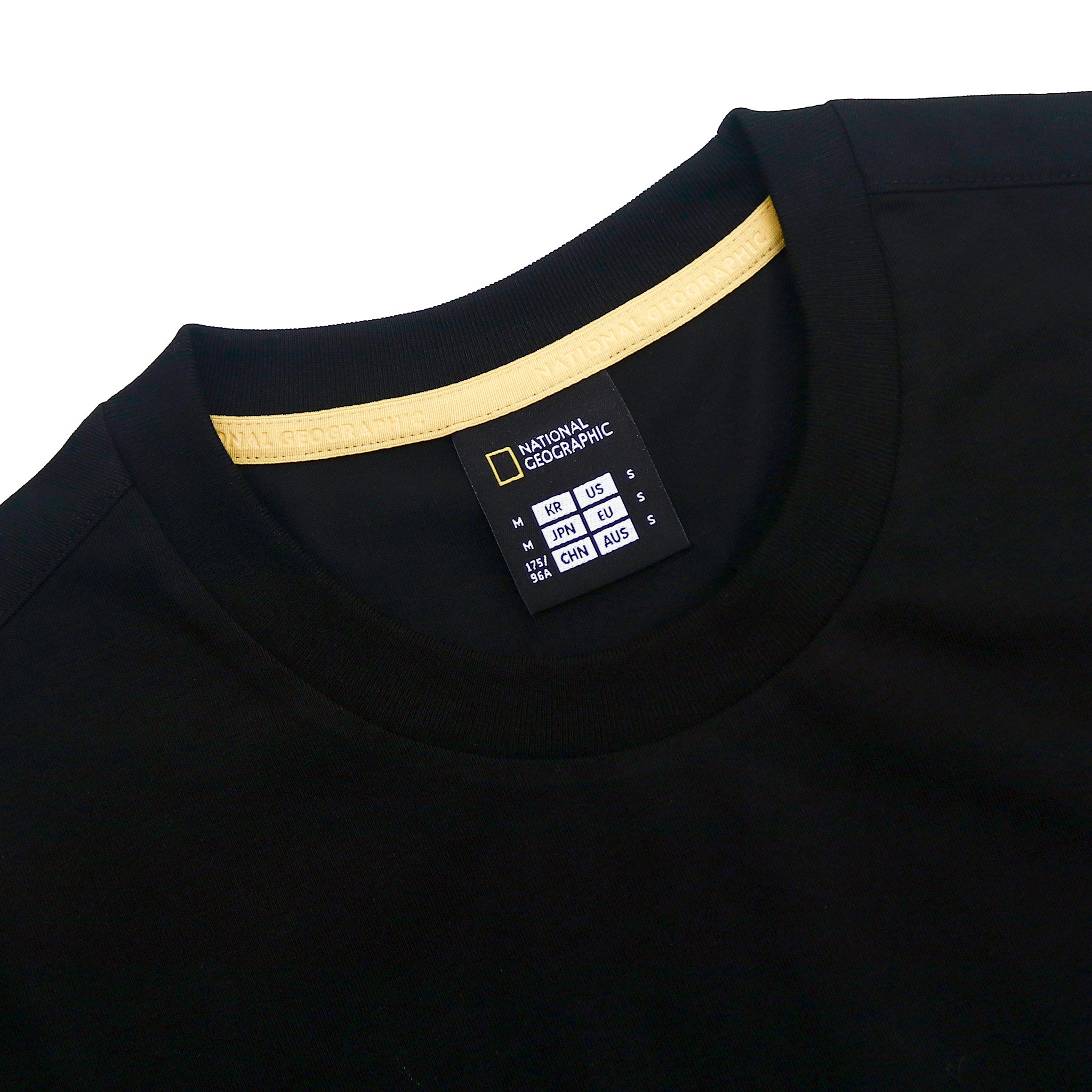 Unisex Round Neck T-shirt with Logo Patch on Sleeve