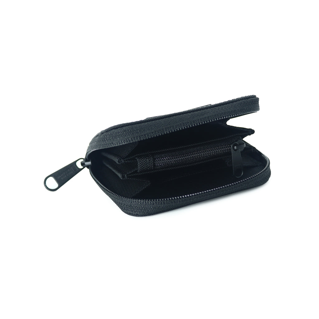 Zip Half Wallet- Black