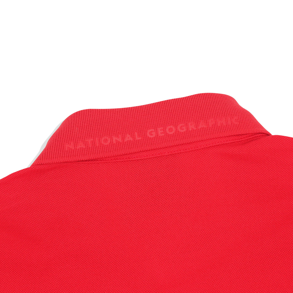 Unisex Pique Poloshirt W/ Small Logo- Aurora Red