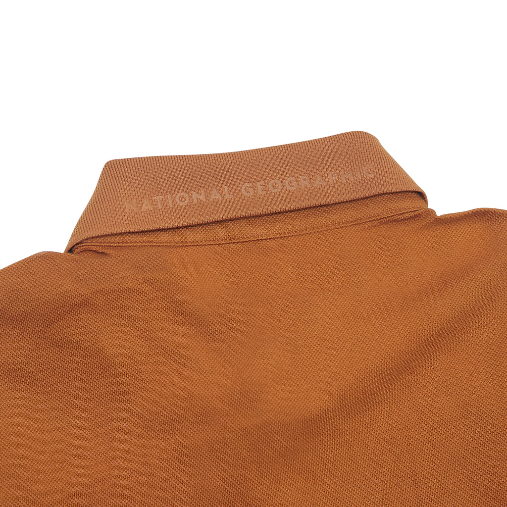 Unisex Pique Poloshirt W/ Small Logo- Camel