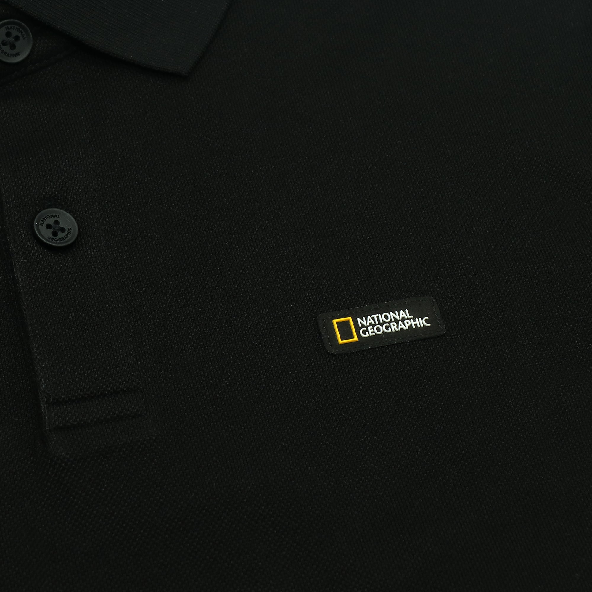 Unisex Pique Poloshirt W/ Small Logo- Black