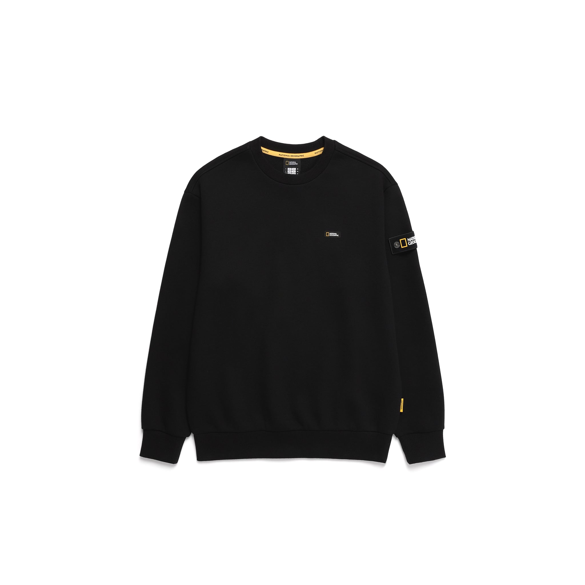 UNISEX LEUCOS BACK SIDE LOGO GRAPHIC SWEATSHIRT-CARBON BLACK