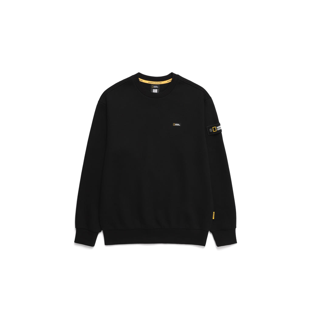 Unisex Leucos Back Side Logo Graphic Sweatshirt-Carbon Black
