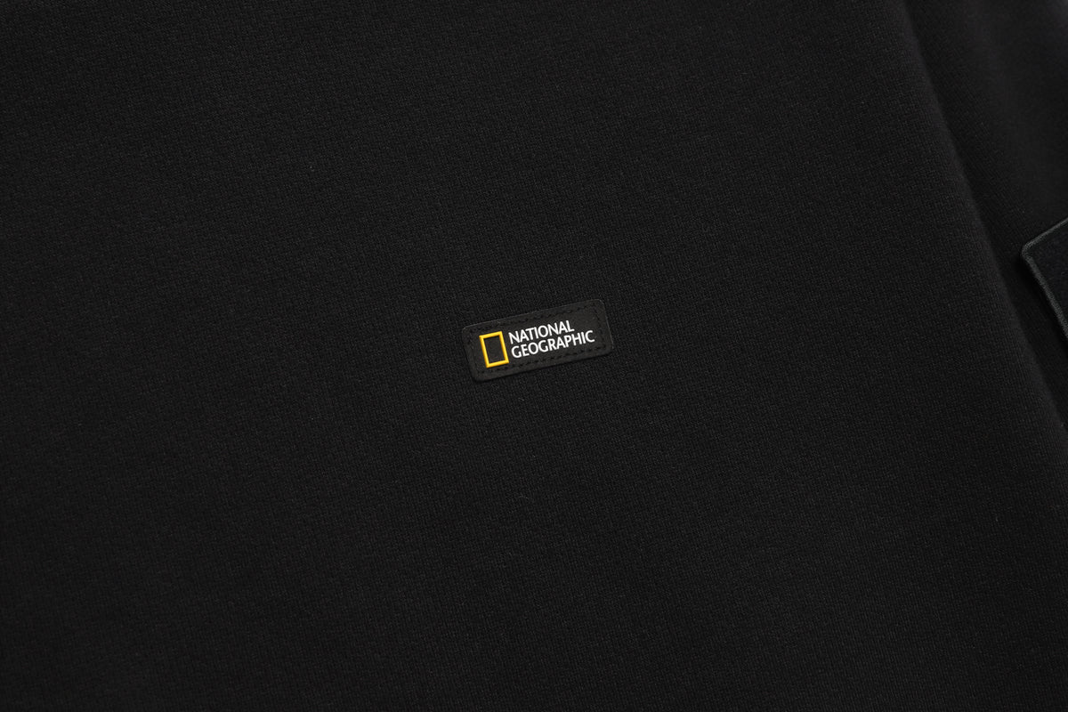 Unisex Leucos Back Side Logo Graphic Sweatshirt-Carbon Black