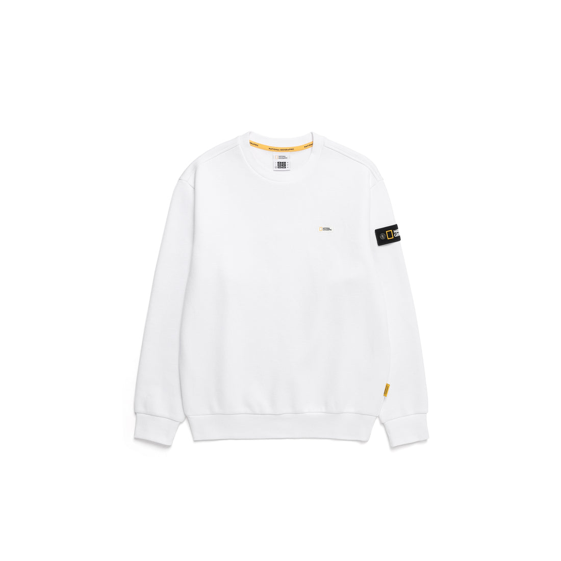 UNISEX LEUCOS BACK SIDE LOGO GRAPHIC SWEATSHIRT- WHITE