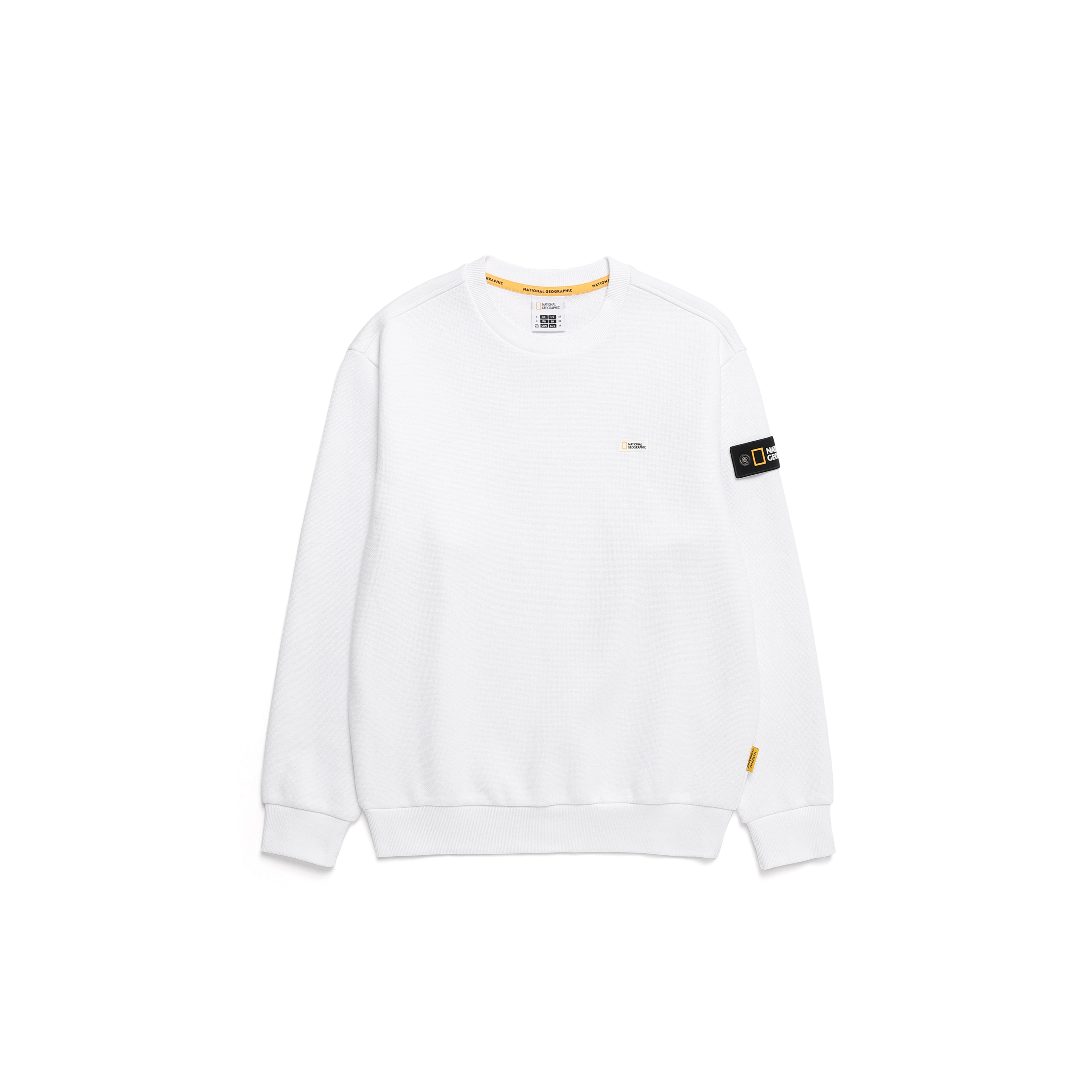 Unisex Leucos Back Side Logo Graphic Sweatshirt- White