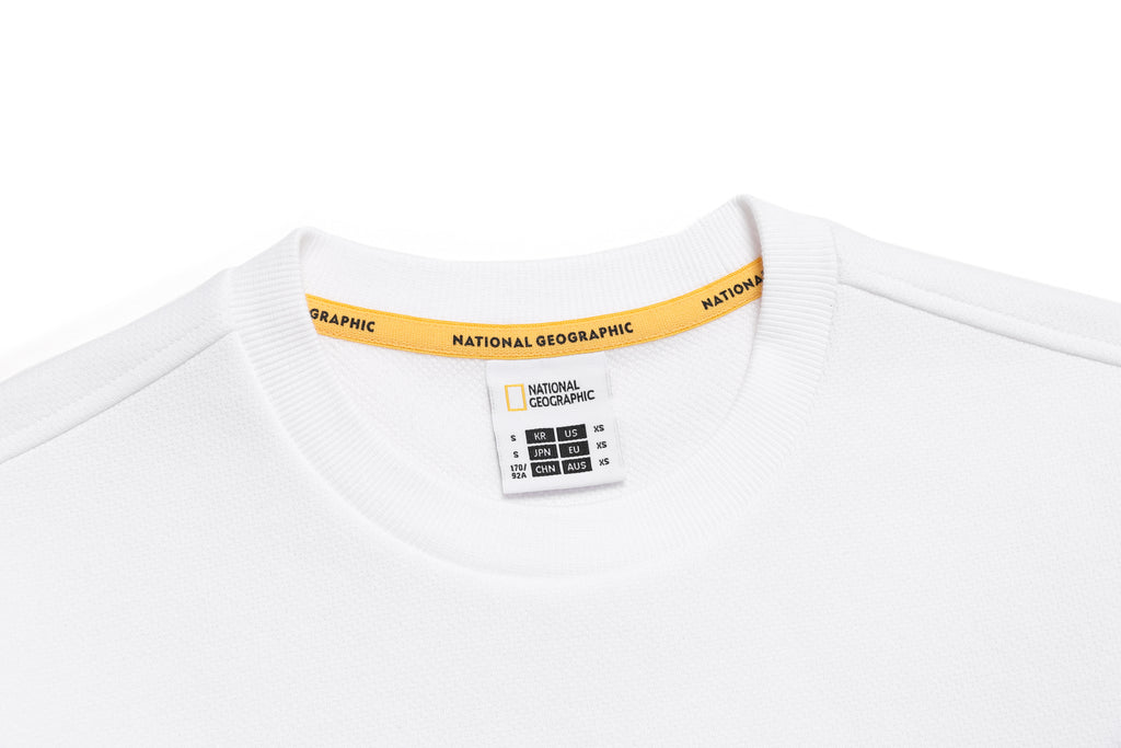Unisex Leucos Back Side Logo Graphic Sweatshirt- White