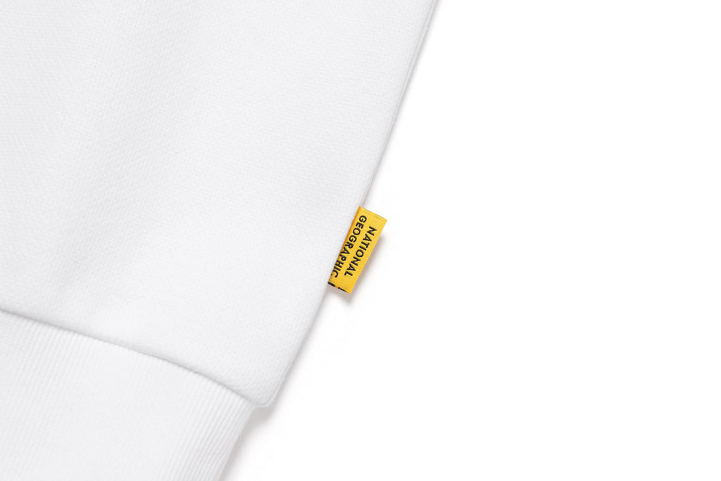 Unisex Leucos Back Side Logo Graphic Sweatshirt- White
