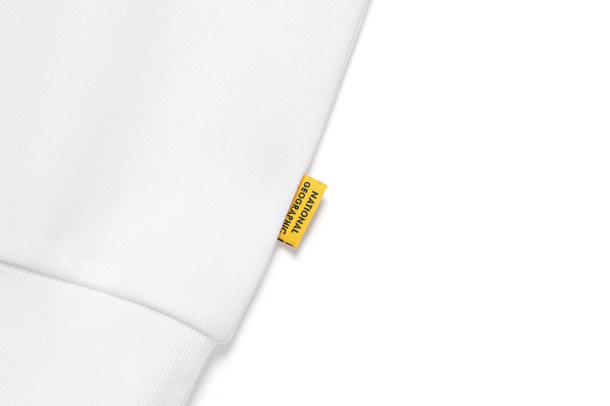 Unisex Leucos Back Side Logo Graphic Sweatshirt- White