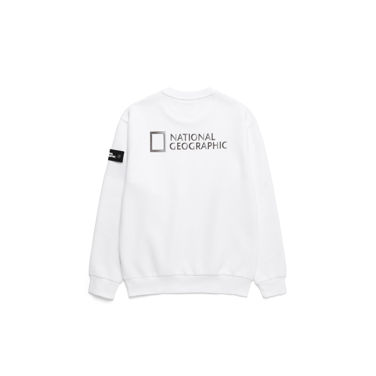 Unisex Leucos Back Side Logo Graphic Sweatshirt- White