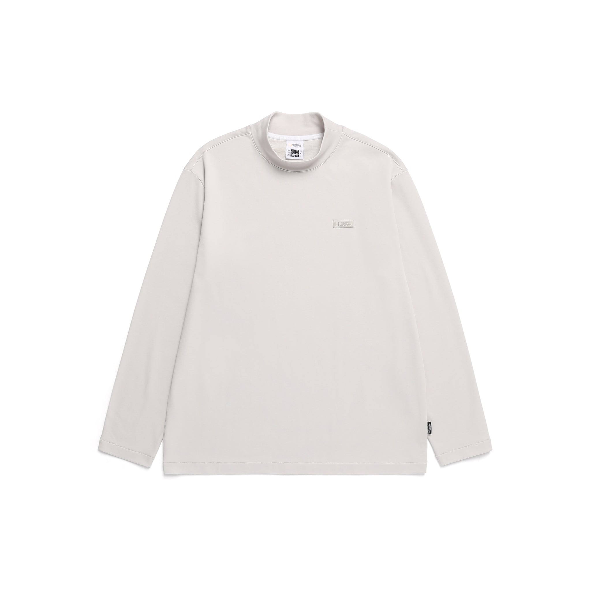 MEN'S URBAN CITY MOCK NECK T-SHIRT- L/BEIGE