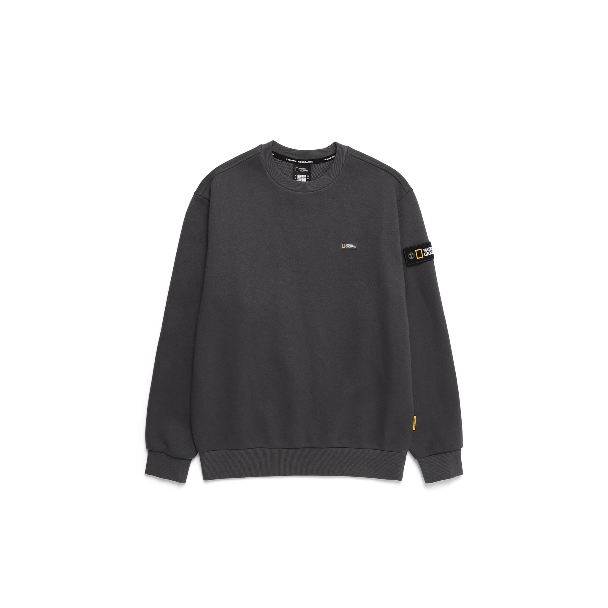 UNISEX LEUCOS BACK SIDE LOGO GRAPHIC SWEATSHIRT- D/GREY