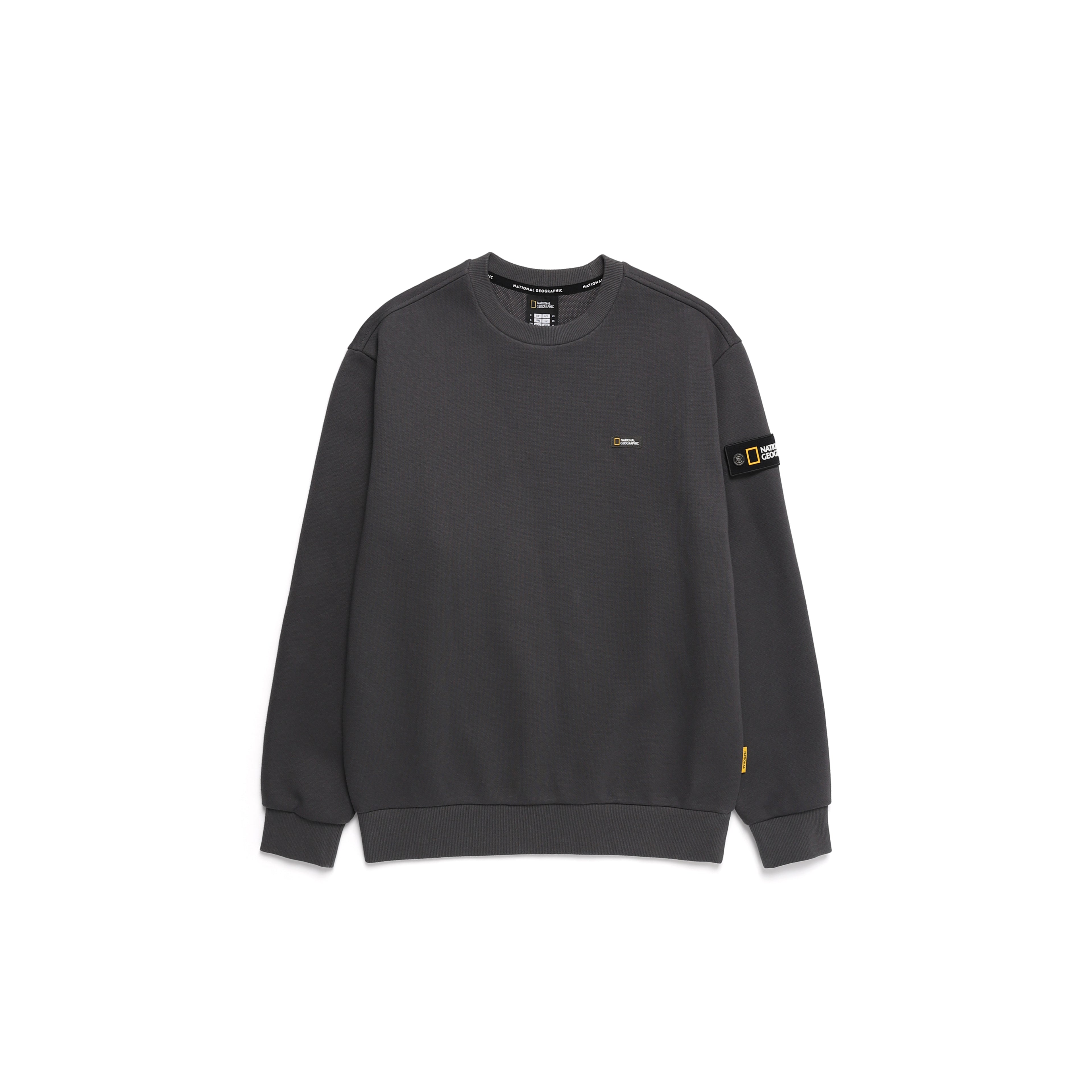 Unisex Leucos Back Side Logo Graphic Sweatshirt- D/Grey