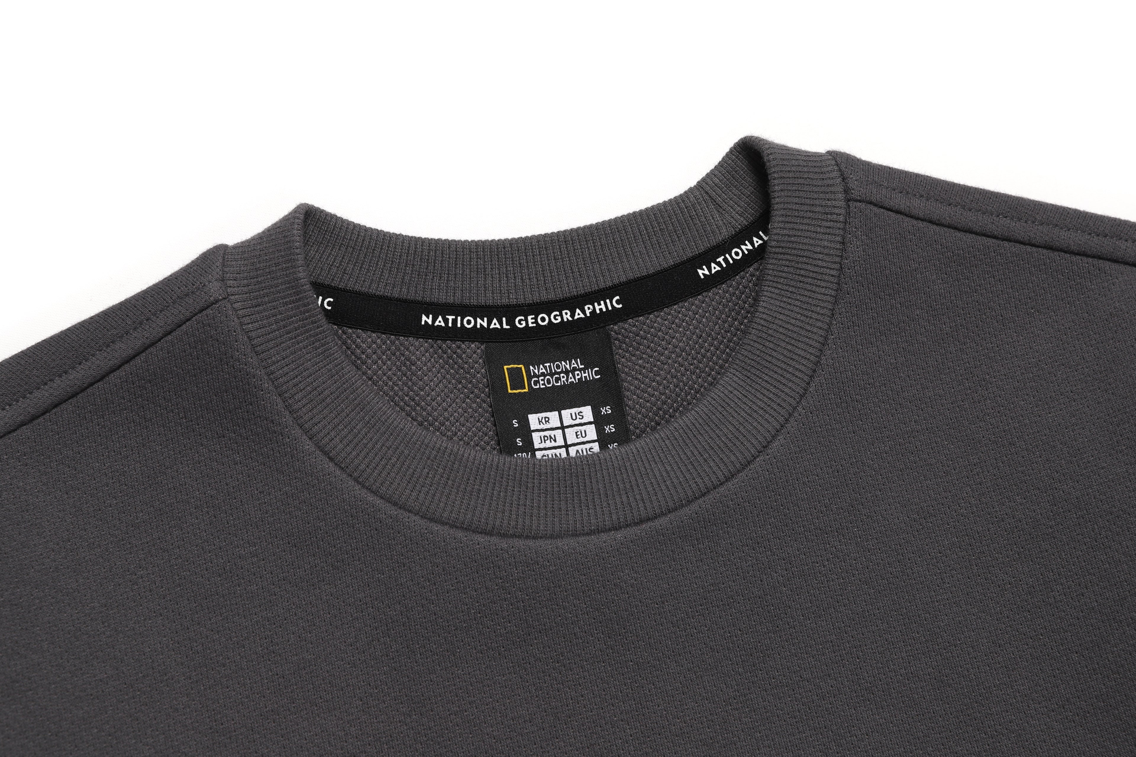 Unisex Leucos Back Side Logo Graphic Sweatshirt- D/Grey